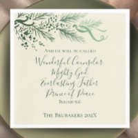 Isaiah 9:6 Personalized Sage Pine Christmas