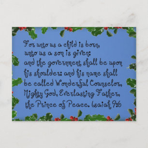 Isaiah 9:6 postcard