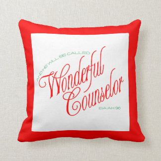 Isaiah 9:6 Wonderful Counselor Scripture Pillow