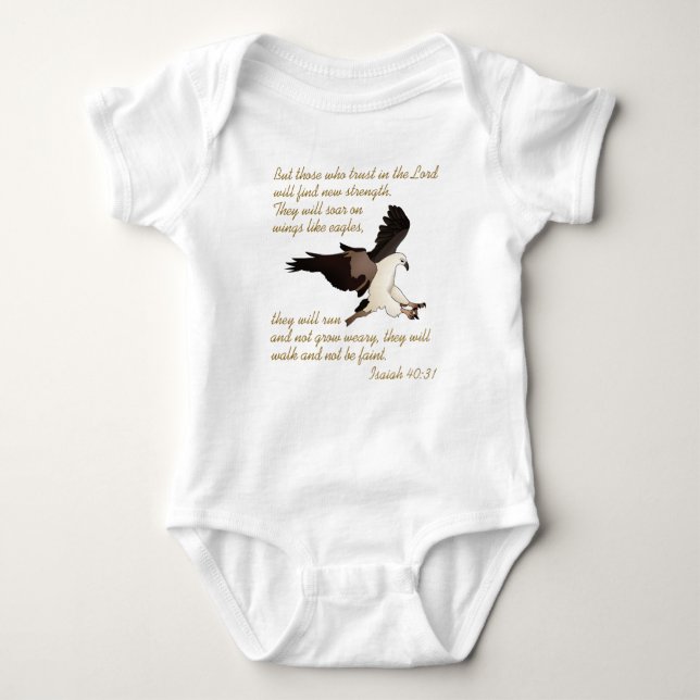 Isaiah Bible Verse Baby Bodysuit (Front)