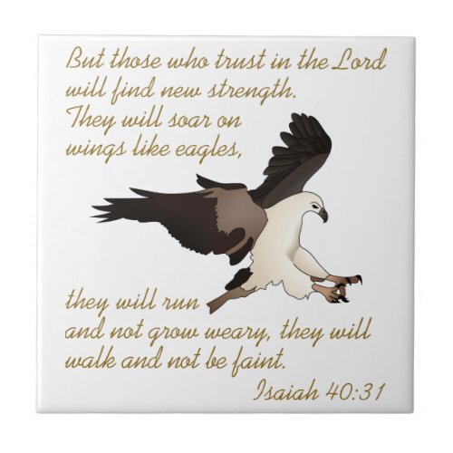 Isaiah Bible Verse Ceramic Tile