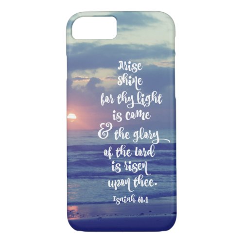 Isaiah Bible Verse with Sunrise iPhone 87 Case