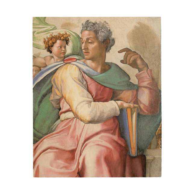  Isaiah by Michelangelo Buonarroti Wood Wall Art (Front)
