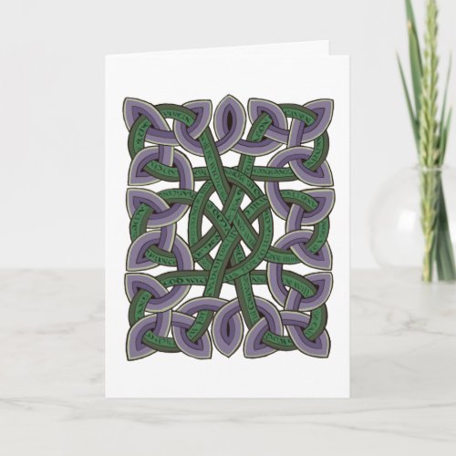 Isaiah Christmas Calligraphy Scottish Celtic Knot Holiday Card