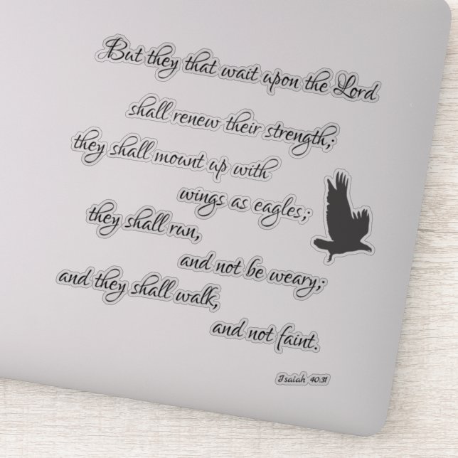 Isaiah Eagles Bible Verse Sticker (Detail)