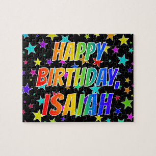 "ISAIAH" First Name, Fun "HAPPY BIRTHDAY" Jigsaw Puzzle