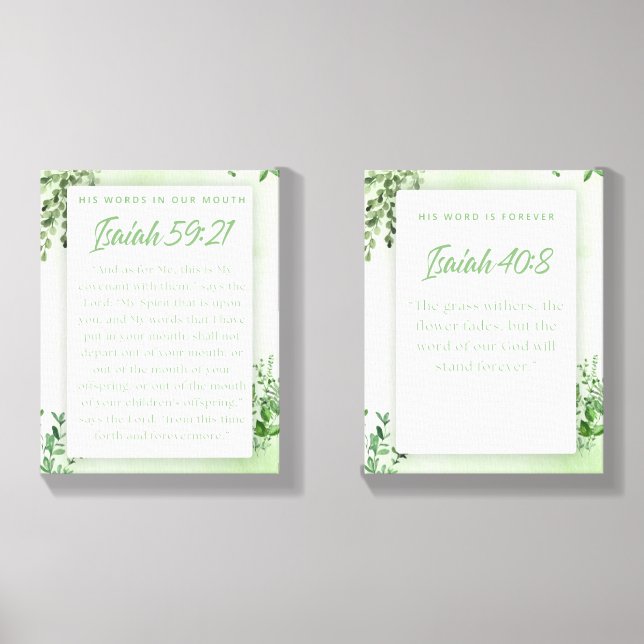 Isaiah Scripture Stretched Canvas Set Photo Tile (Front Set)