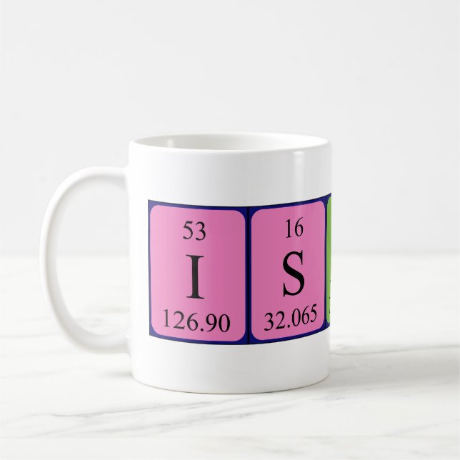 Isaline periodic table name mug (Left)