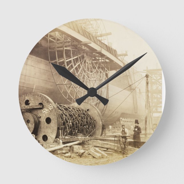 Isambard Kingdom Brunel (1806-59) beside the 'Grea Round Clock (Front)