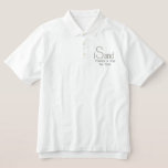 Isand Embroidered Polo Wht Silvrlogo at Zazzle