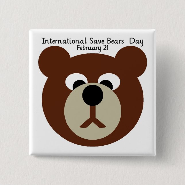ISBD BROWN BEAR PINBACK BUTTON (Front)