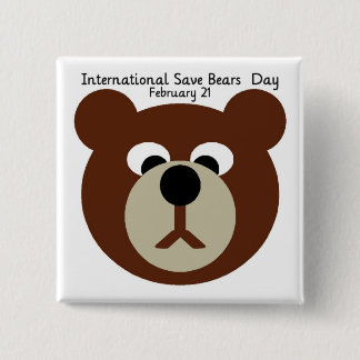 ISBD BROWN BEAR PINBACK BUTTON