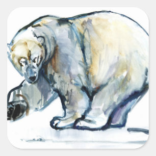Isbjørn 2013 square sticker