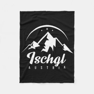 Ischgl Austria Ski Resort Skiing Snowboarding Souv Fleece Blanket