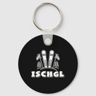 Ischgl Skiers Winter Sports Skiing Snowboarding Au Keychain