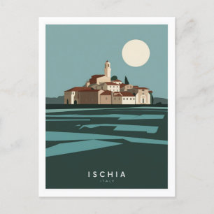 Ischia Italy Stylist Illustration Postcard