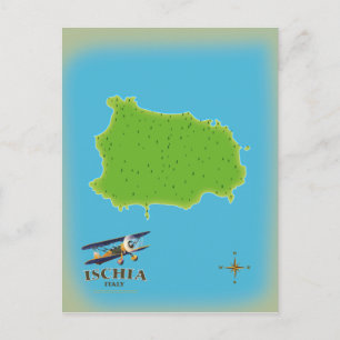 Ischia Italy travel poster Postcard