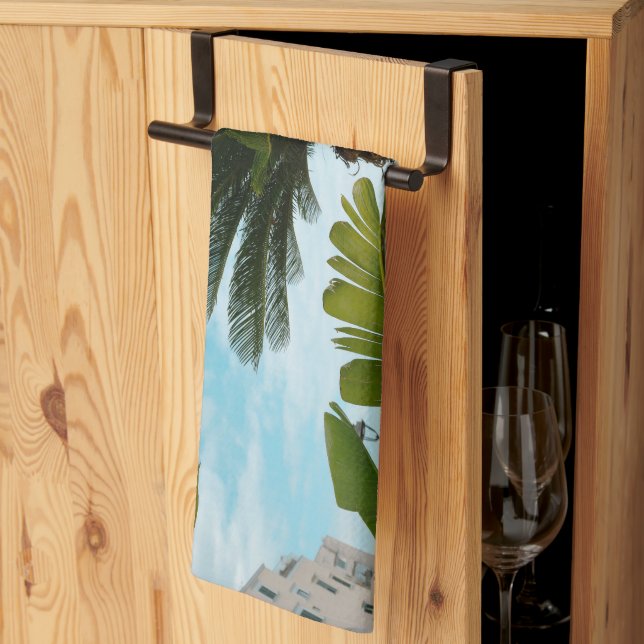 Ischia Ponte Oceanfront Palm Serenity 1 Kitchen Towel (Thirds Fold)