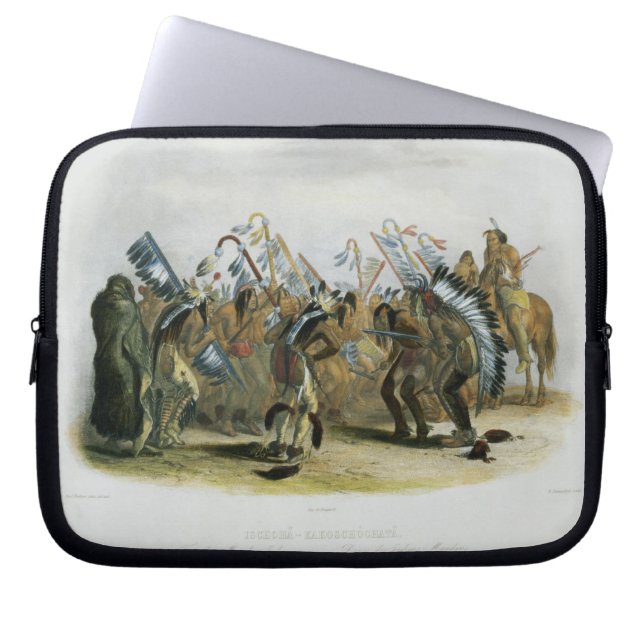 Ischoha-Kakoschochata, Dance of the Mandan Indians Laptop Sleeve (Front)