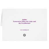 Ischtar greeting card (Back Horizontal)