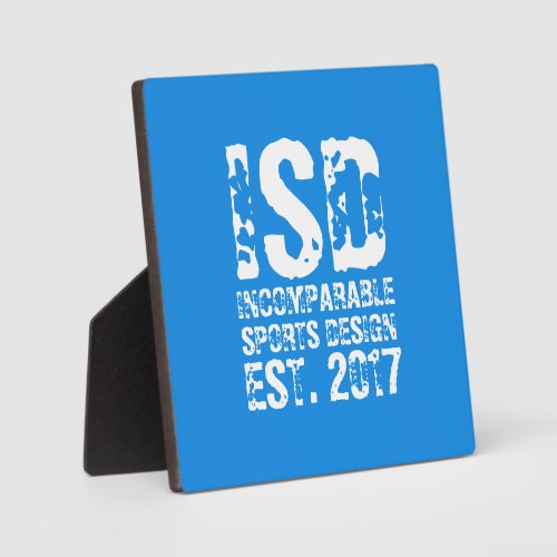 ISD Blue Tabletop Plaque with Easel