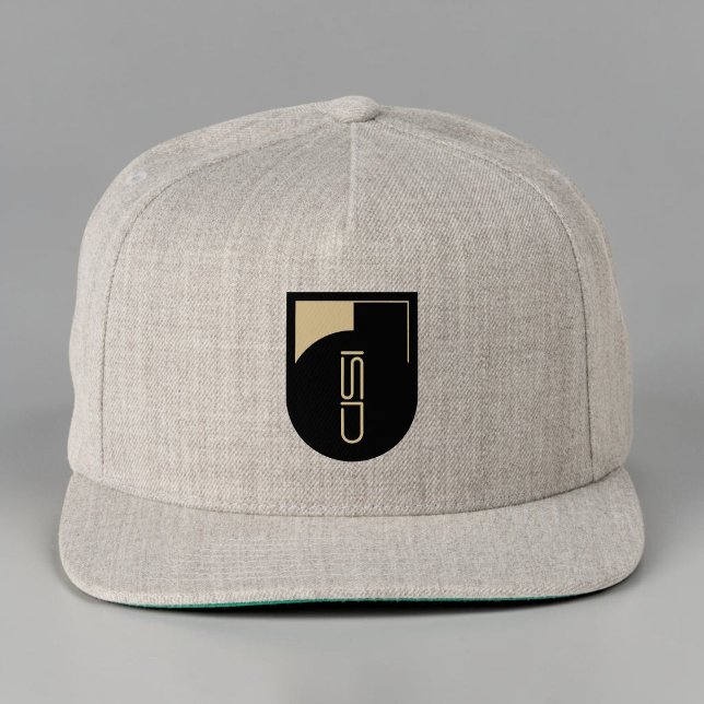 ISD Gold Black Graphic Logo Retro  Snap Back Hat (Creator Uploaded)