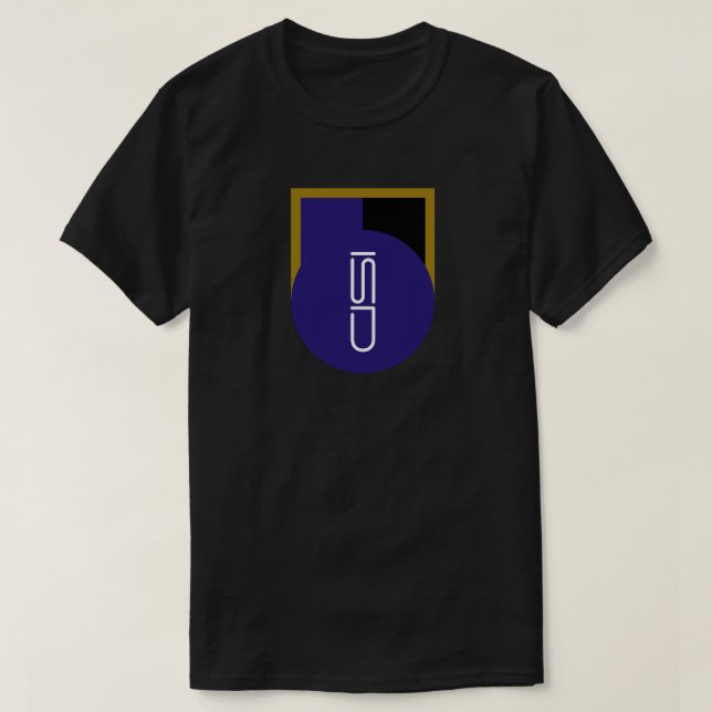 ISD Logotype Purple Black Gold Streetwear T-Shirt (Design Front)