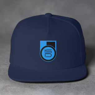 ISD Men's Black Blue Logo Streetwear  Snap Back Hat