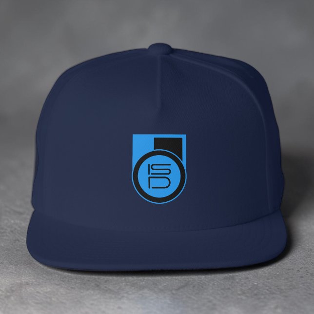 ISD Men's Black Blue Logo Streetwear  Snap Back Hat (Creator Uploaded)