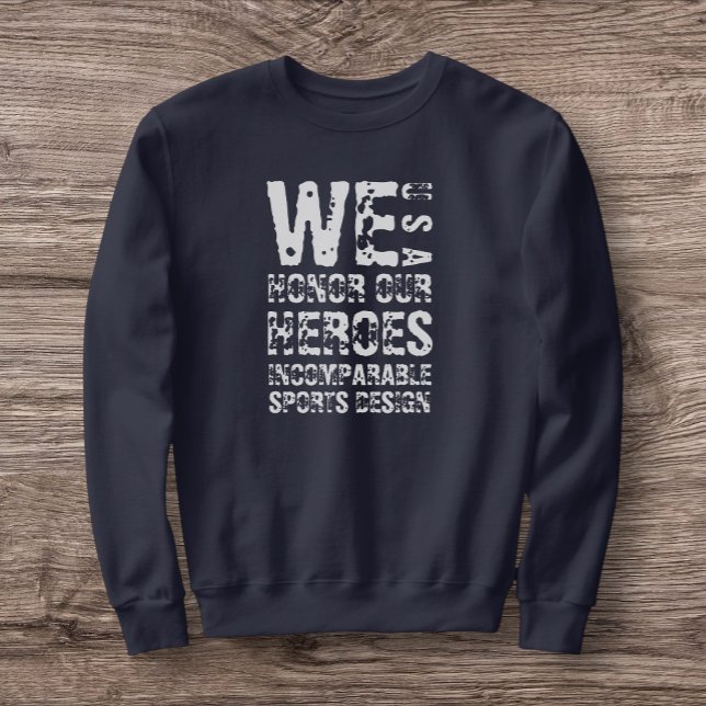 ISD Men's We Honor Our Heroes Crewneck Sweatshirt (Creator Uploaded)