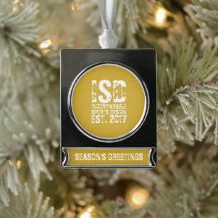 ISD S/G Season's Greetings Banner Ornament