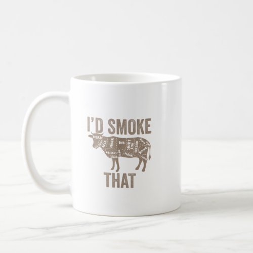 Isd Smoke That Cow Beef Bbq Gift Perfect design  Coffee Mug