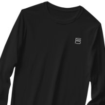 ISD Unisex White Logo Basic Long Sleeve T-Shirt
