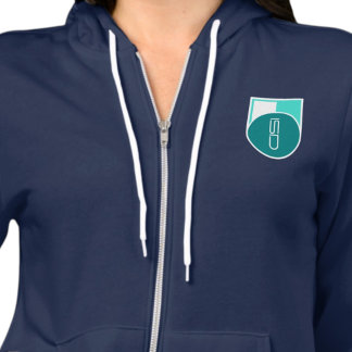 ISD Women's Turquoise Retro Logo Hoodie