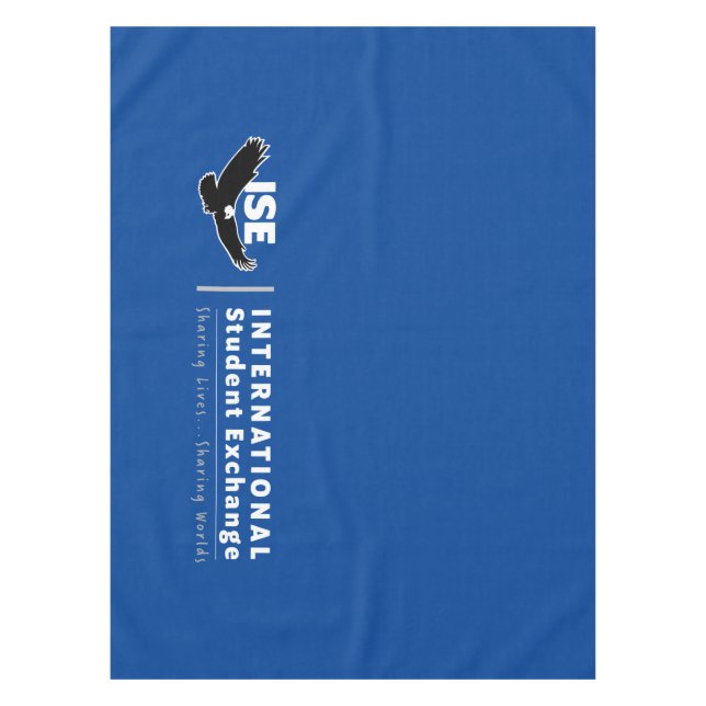 ISE Blue Tablecloth, 4 feet by 5.5 feet Tablecloth (Front)