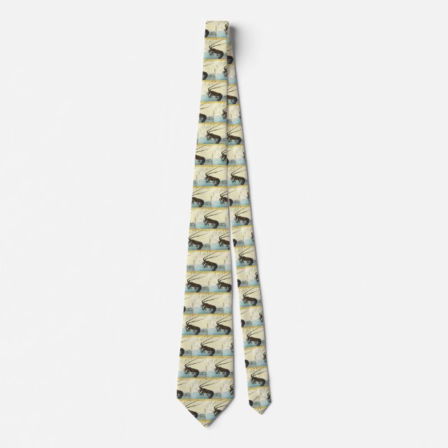 Iseebi & Ebi - Crawfish (Spiny Lobster) and Shrimp Neck Tie (Front)