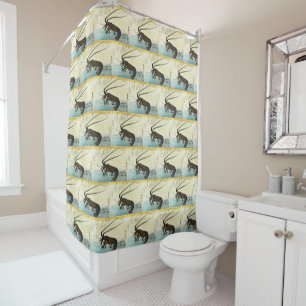 Iseebi & Ebi - Crawfish (Spiny Lobster) and Shrimp Shower Curtain
