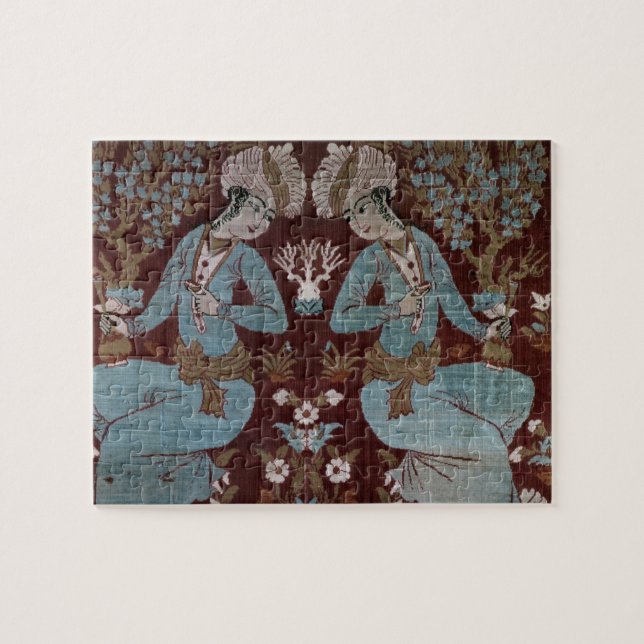 Isfahan style panel, Persian, 17th century (silk) Jigsaw Puzzle (Horizontal)