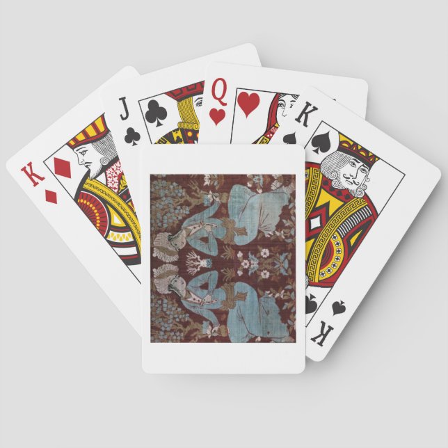 Isfahan style panel, Persian, 17th century (silk) Poker Cards (Back)