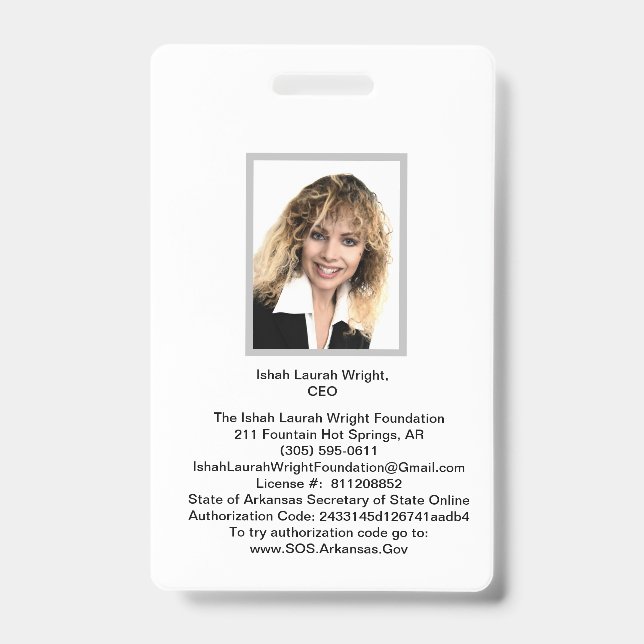 Ishah Laurah Wright Academy And University Badge (Front)