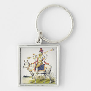 Ishana or Shiva, engraved by C. de Motte (1785-183 Keychain