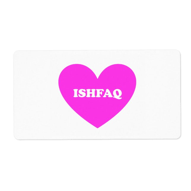 Ishfaq Label (Front)