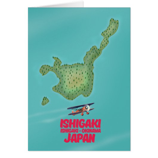 Ishigaki Okinawa, Japan map Cards (Front)