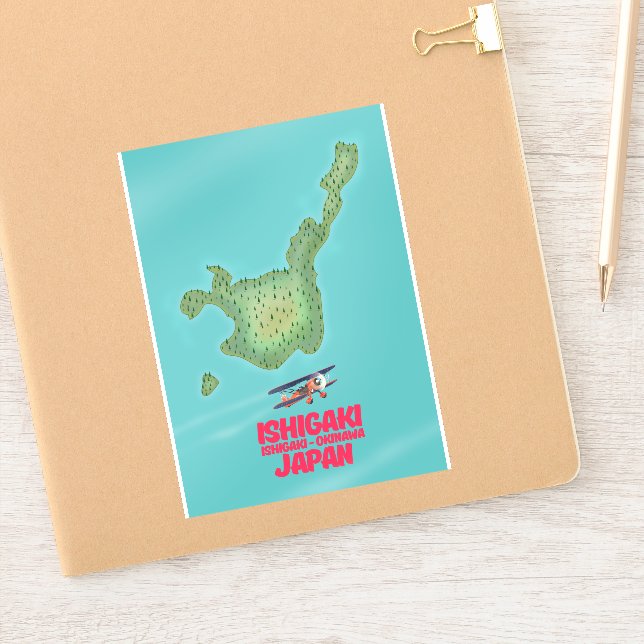 Ishigaki Okinawa, Japan map Sticker (Notebook)