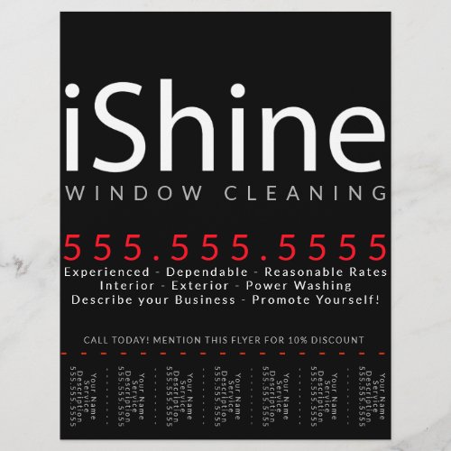 iShine House Cleaning Window Cleaning Power Wash Flyer