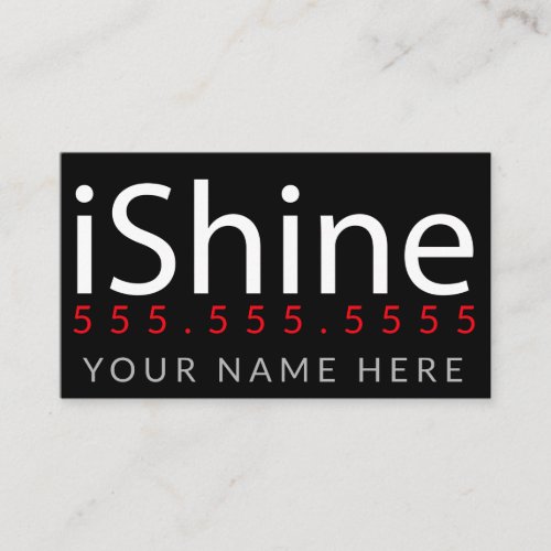 iShine Housecleaning Window Cleaning Business Business Card