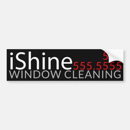 iShine Window Cleaning House Cleaning Promotional Bumper Sticker