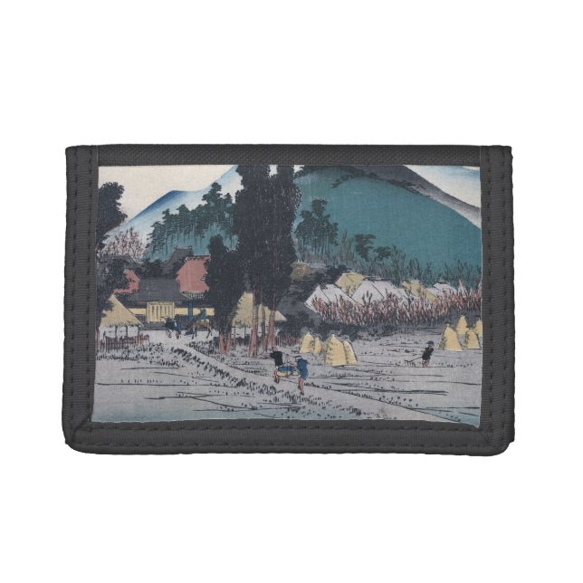 Ishiyakushi by Hiroshige Japanese Ukiyo-e Tri-fold Wallet (Front)