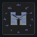 Ishtar Gate wall clock<br><div class="desc">Ishtar Gate wall clock with Assyrian alphabet.</div>
