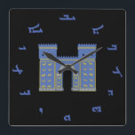 Ishtar Gate wall clock<br><div class="desc">Ishtar Gate wall clock with Assyrian alphabet.</div>